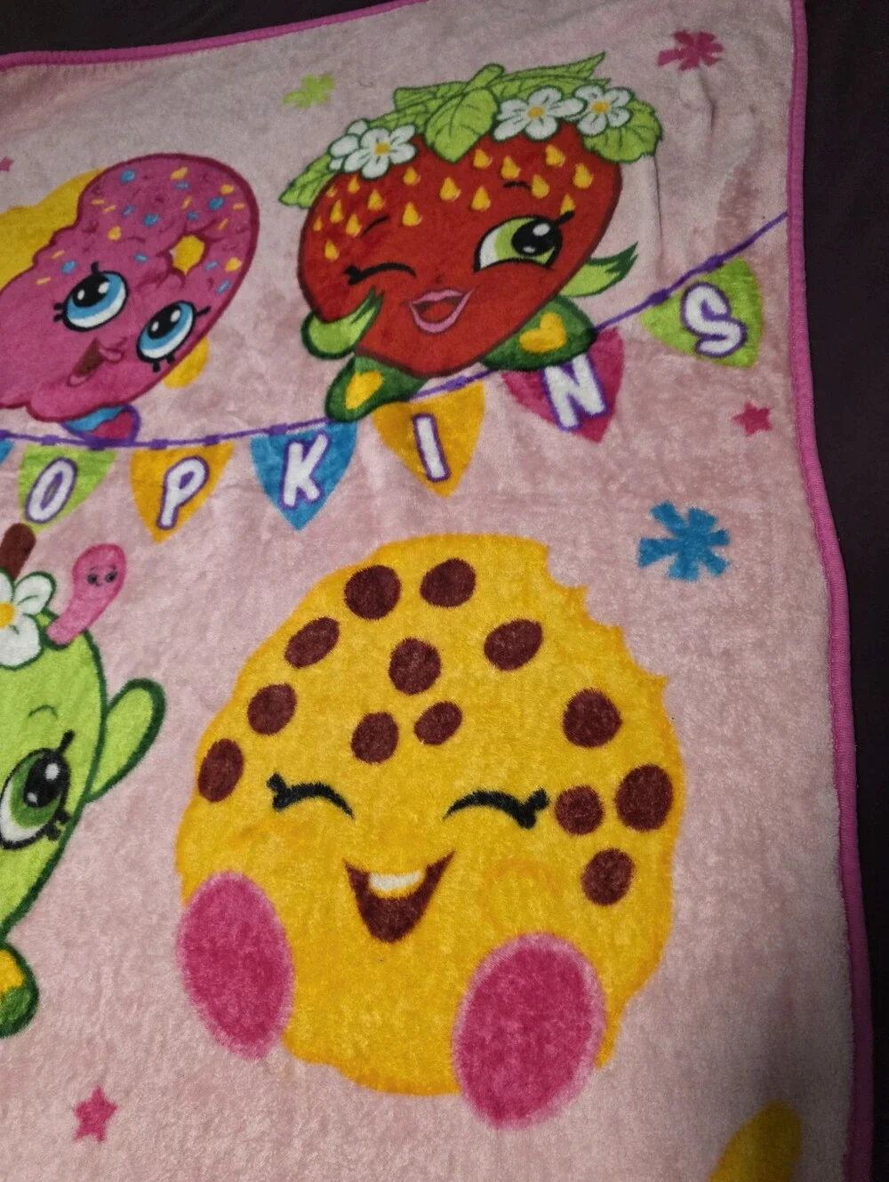 Shopkins Plush Throw Blanket